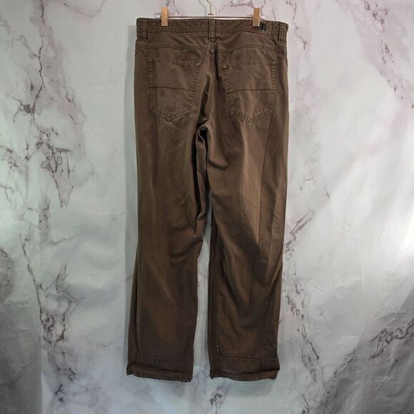 The North Face Pants Mens 34 Brown Cotton Canvas Camp Casual Straight Leg - Picture 1 of 12
